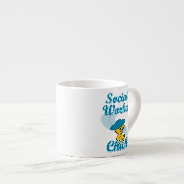 Taza De Espresso Chick de trabajador social #3 (Derecha)