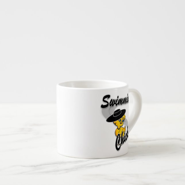 Taza De Espresso Chick Nadador #4 (Derecha)