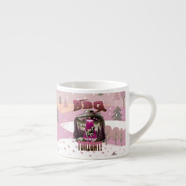Taza De Espresso Chiste de secuestro de vacas en barbacoa para extr (Derecha)