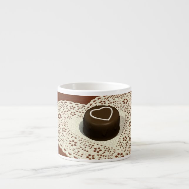 Taza De Espresso Chocolate de San Valentín (Frente)