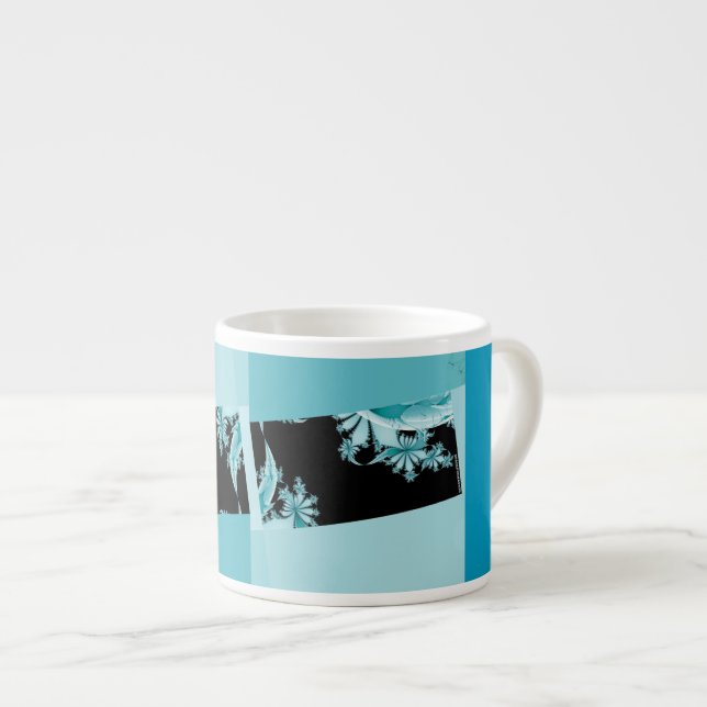 Taza De Espresso Cielo del Jardín Fractal (Derecha)