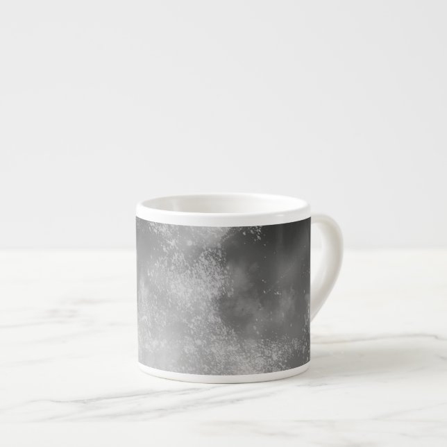 Taza De Espresso Cielo nocturno monocromo gris (Derecha)