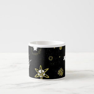 Taza De Espresso Cielo nocturno: patrón cósmico sin costuras.