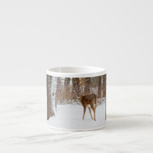 Taza De Espresso Ciervos del dólar del botón en el campo Nevado d