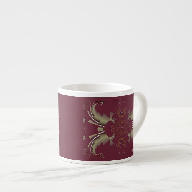Taza De Espresso Cintas a las banderas - Borgoña (Derecha)