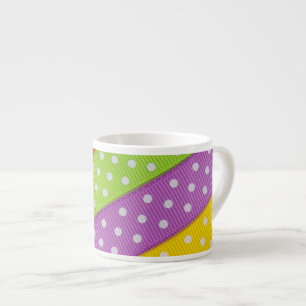 Taza De Espresso Cintas de Punto Polka Espresso Mug