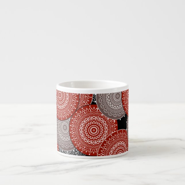 Taza De Espresso Círculos geométricos modernos abstractos formas re (Frente)