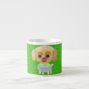 Taza De Espresso Círculos verdes de cachorro