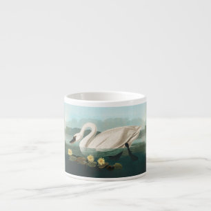 Taza De Espresso cisnes de agua blanca de cisne audubon
