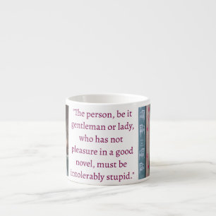 Taza De Espresso Cita de Jane Austen (Borgoña)