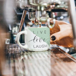 Taza De Espresso Cita de la Casa de la Moneda de la Motivación Posi<br><div class="desc">Cita de la Casa de la Moneda de la Motivación Positiva del Amor Vivo</div>