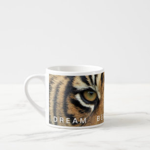 Taza De Espresso Cita Motivacional Ojo de Tigre Sueña Cree Logra