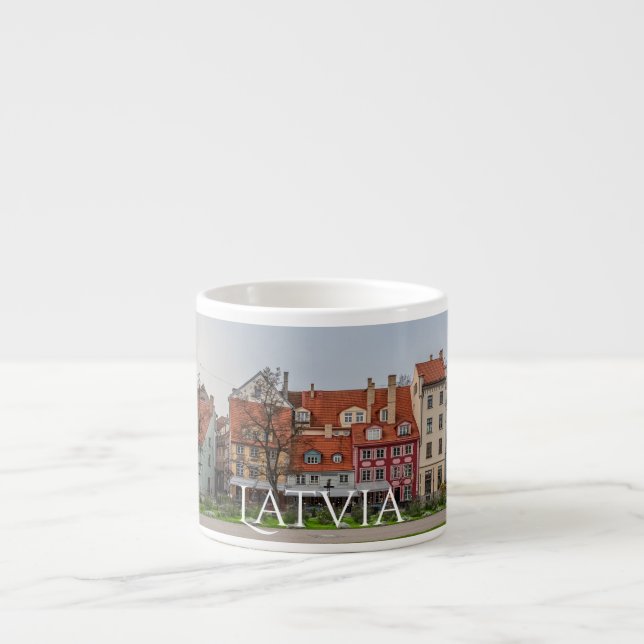 Taza De Espresso Ciudad antigua de Riga en otoño (Frente)