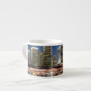 Taza De Espresso Ciudad del horizonte de Miami en la Florida