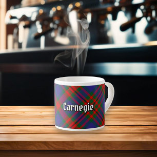 Taza De Espresso Clan Carnegie Tartan