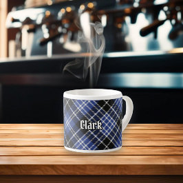 Taza De Espresso Clan Clark Tartan