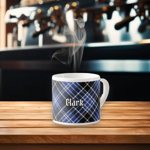 Taza De Espresso Clan Clark Tartan