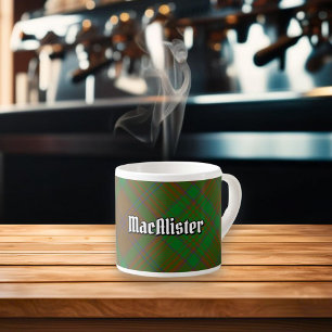 Taza De Espresso Clan MacAlister de Glenbarr Hunting Tartán
