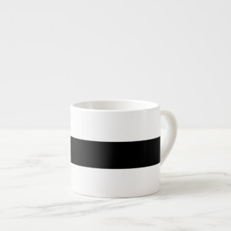 Taza De Espresso Clásico De Rayas Negra Y Blanca