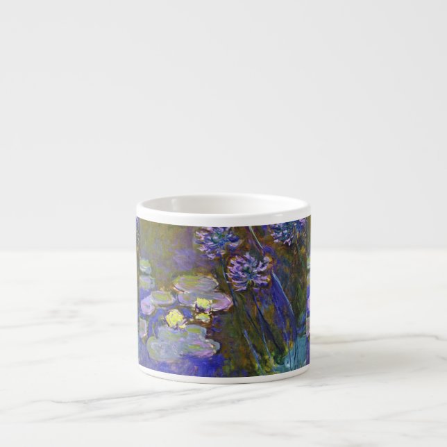 Taza De Espresso Claude Monet Water Lilies Agapanthus (Frente)