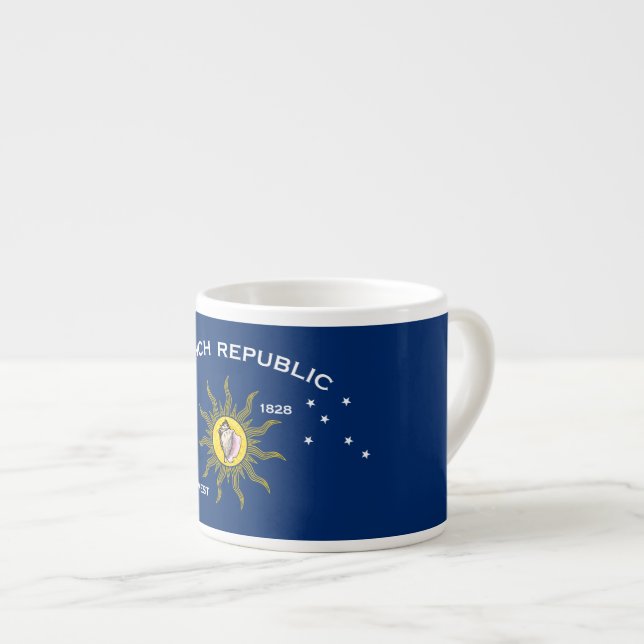 Taza De Espresso Clave Clave de bandera de la república de Conch We (Derecha)
