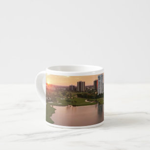 Taza De Espresso Club de campo en la puesta del sol, Aventura, la