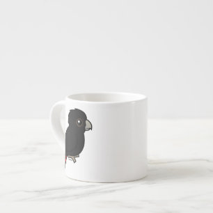 Taza De Espresso Cockatoo negro Rojo-atado