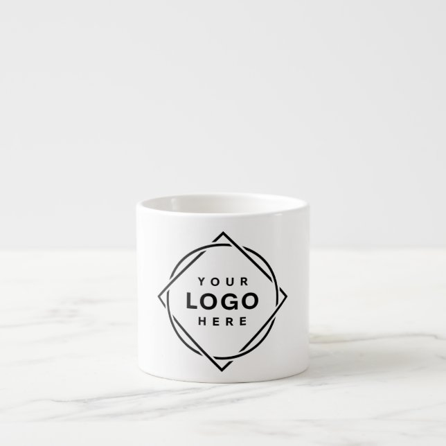 Taza De Espresso Código QR negro elegante y elegante (Frente)