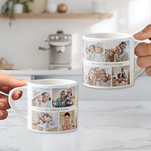 Taza De Espresso Collage de Fotos Personalizado Crea el Tuyo