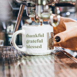 Taza De Espresso Collage moderno de tres fotos | Feliz Día de Acció