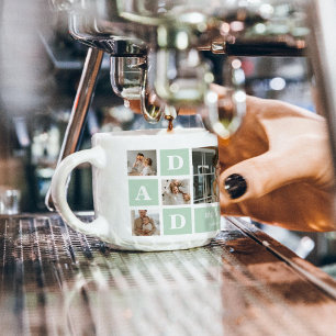 Taza De Espresso Collage moderno foto de papá mejor regalo