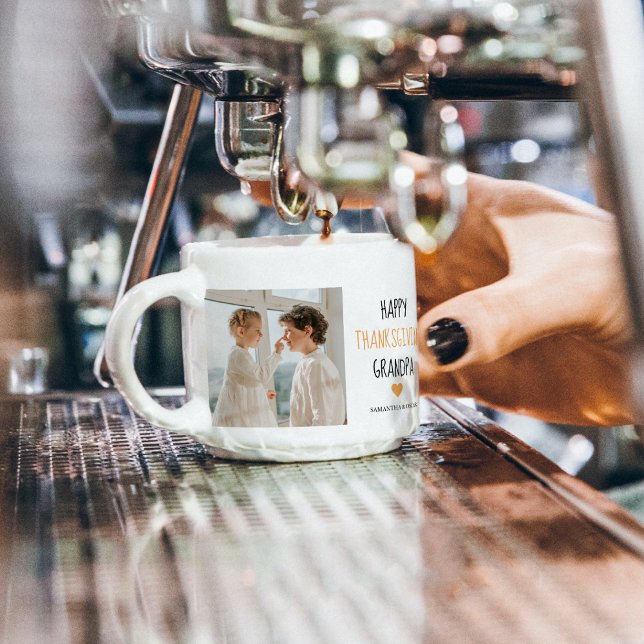 Taza De Espresso Collage moderno foto Feliz abuelo de Acción de Gra (Subido por el creador)