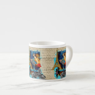 Taza De Espresso Collage romántico de París