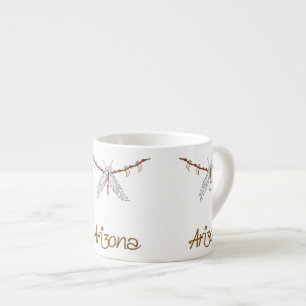Taza De Espresso Collar de plumas de AZ