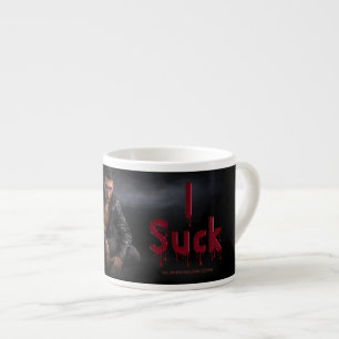 Taza De Espresso Colmillos de figura vampírica pálida de Halloween 