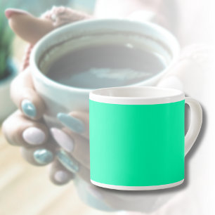 Taza De Espresso Color sólido verde de la marea Clásica Elegant