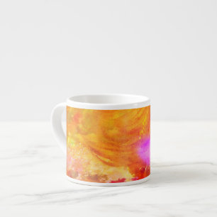Taza De Espresso coloree el amarillo inconsútil del fondo del arte