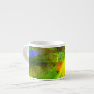 Taza De Espresso coloree el verde inconsútil abstracto del fondo,