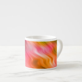 Taza De Espresso Colorida textura ondulada de flor de grúa