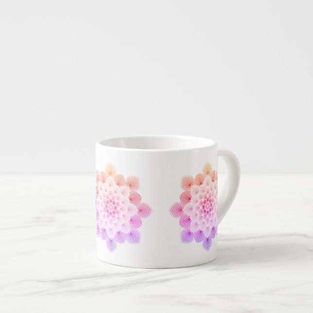 Taza De Espresso Colorido Dot Mandala (Derecha)