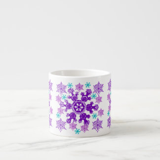 Taza De Espresso Coloridos Navidades Copas de Nieve Espresso
