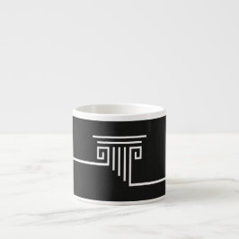 Taza De Espresso Columna Blanco negro