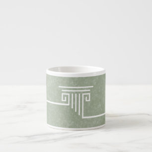 Taza De Espresso Columna verde