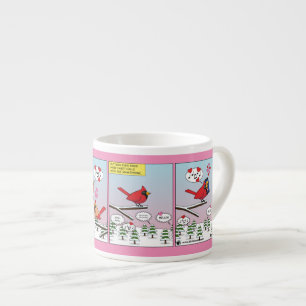 Taza De Espresso Cómic De Modernas Llamadas A La Aparición De Aves