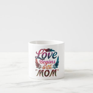Taza De Espresso Comienza con "Mamá" - Especialidad Espresso Mug
