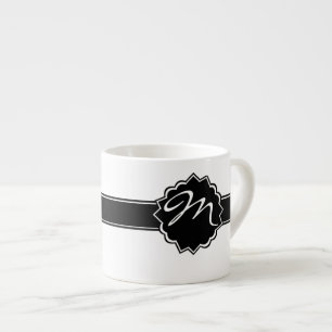 Taza De Espresso Con monograma negro