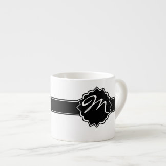 Taza De Espresso Con monograma negro