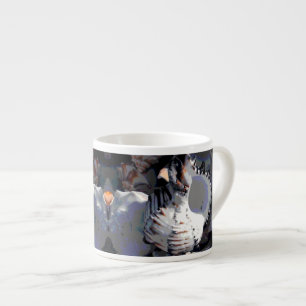 Taza De Espresso Concha de Mar Rayada
