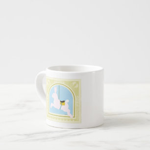 Taza De Espresso Conejo de carrusel por June Erica Vess