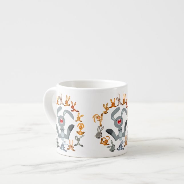 Taza De Espresso Conejos de Personalizado lindo Mandala Espresso Mu (Izquierda)